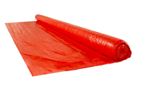 Containment canvas, 12' x 100' x 3mil, Orange, High density polyethylene