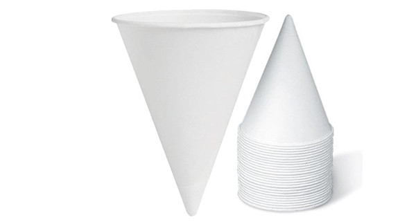 Verre de carton conique jetable, 4oz (5x1000un/bte)